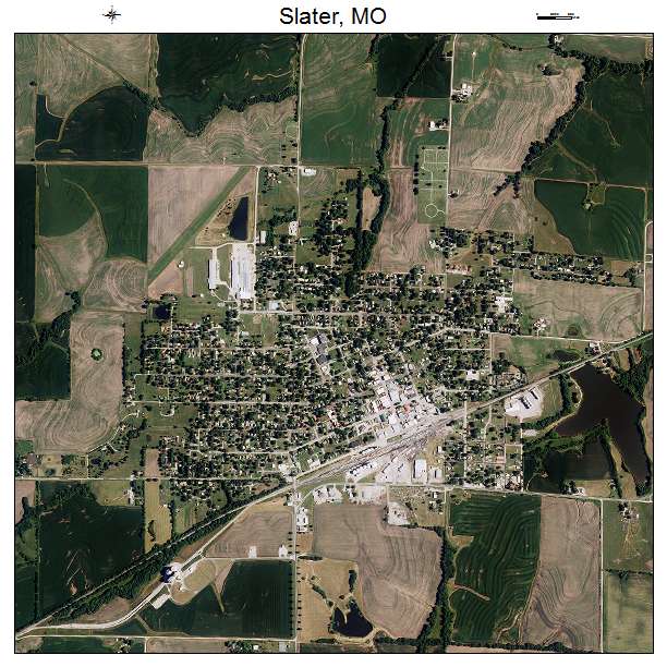 Slater, MO air photo map