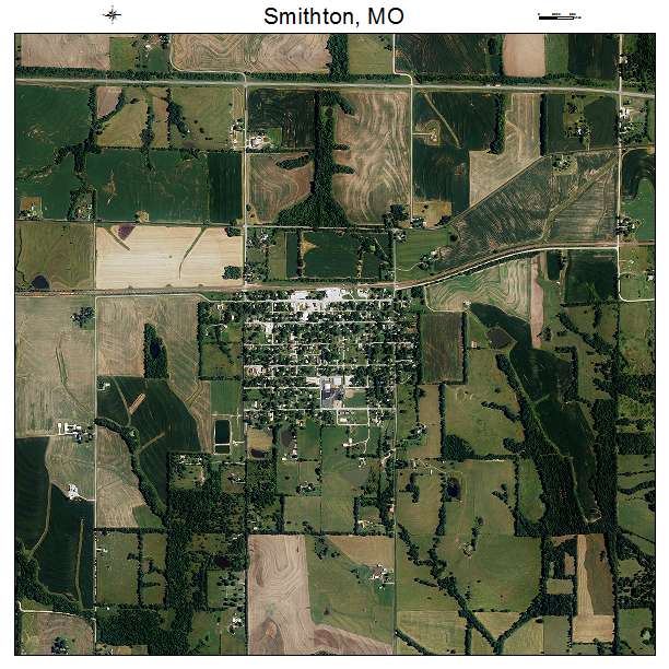 Smithton, MO air photo map