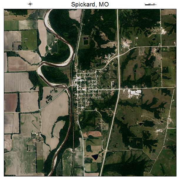 Spickard, MO air photo map