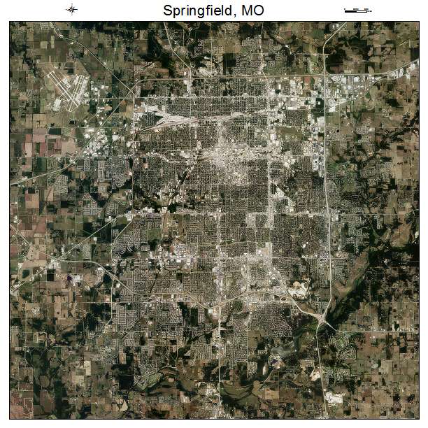 Aerial Photography Map Of Springfield Mo Missouri