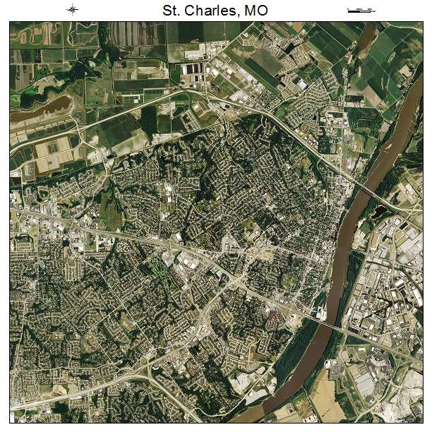 St Charles, MO air photo map