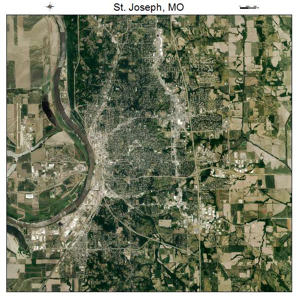St Joseph, MO air photo map
