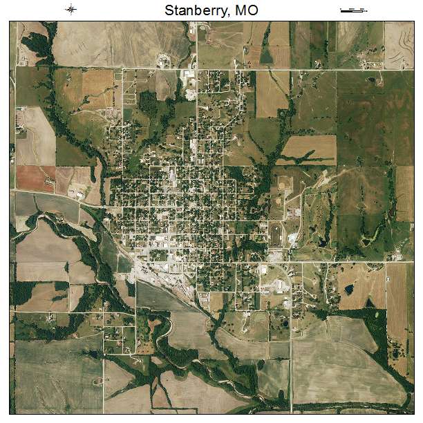 Stanberry, MO air photo map