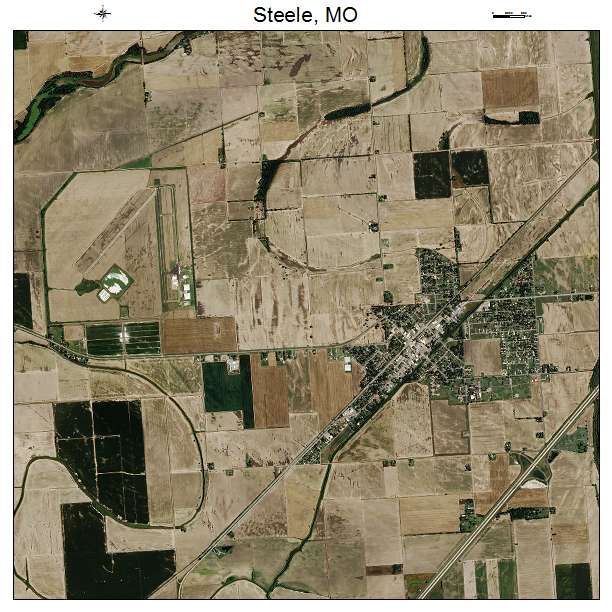 Steele, MO air photo map