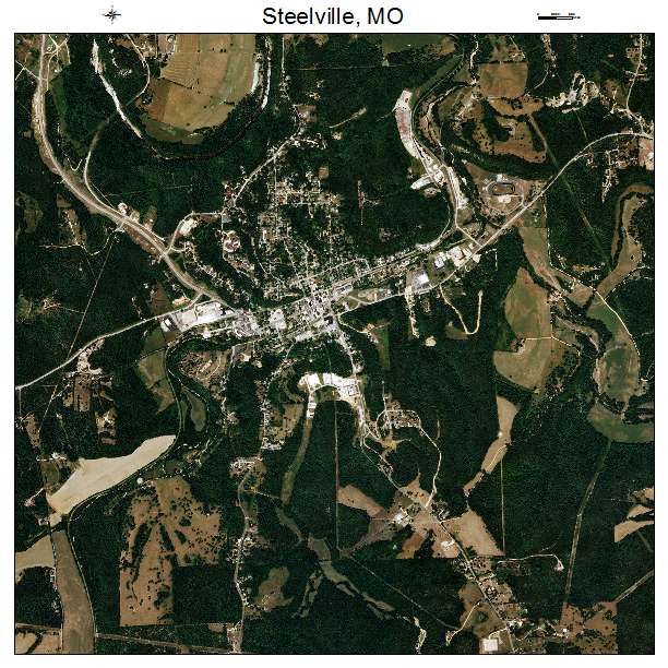 Steelville, MO air photo map