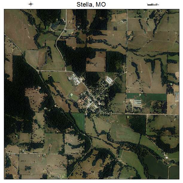 Stella, MO air photo map