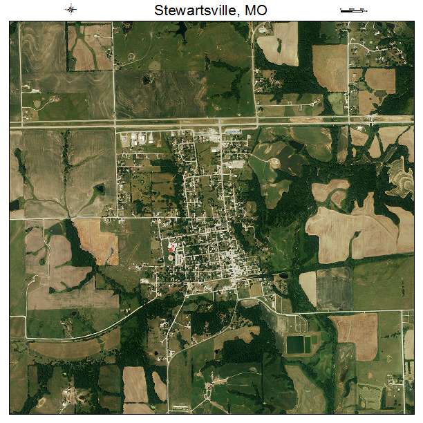 Stewartsville, MO air photo map