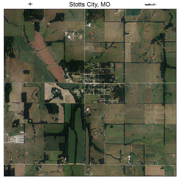 Stotts City, MO air photo map