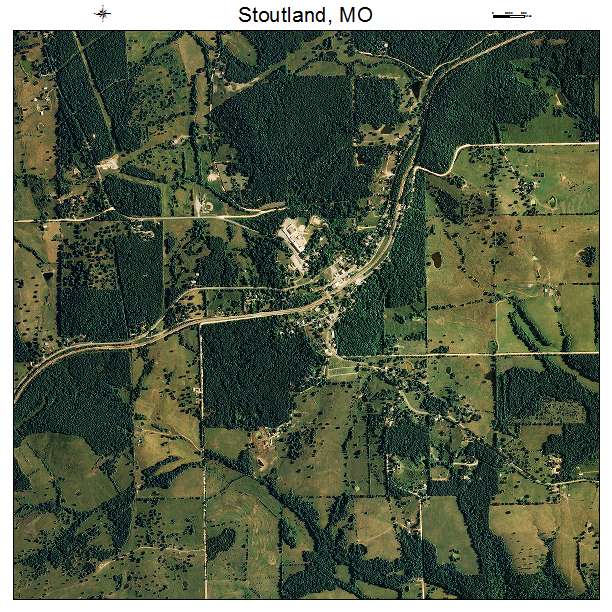 Stoutland, MO air photo map