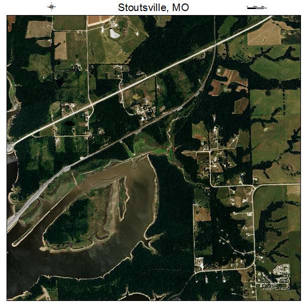 Stoutsville, MO air photo map