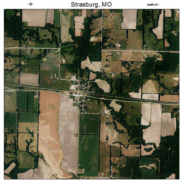 Strasburg, MO air photo map