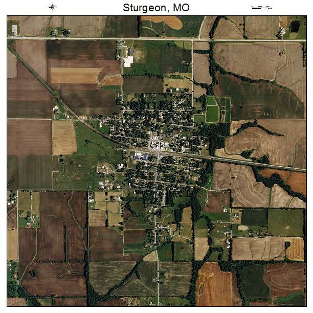 Sturgeon, MO air photo map