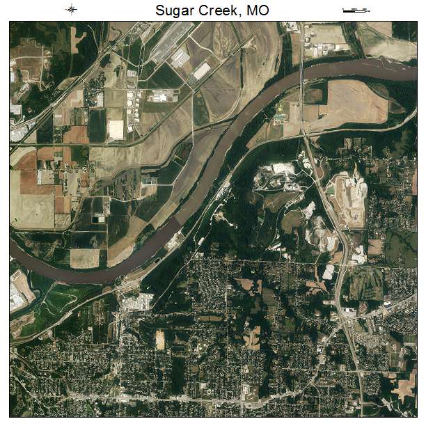 Sugar Creek, MO air photo map