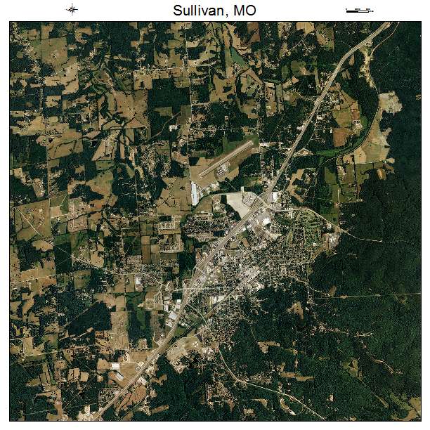 Sullivan, MO air photo map