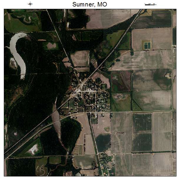 Sumner, MO air photo map