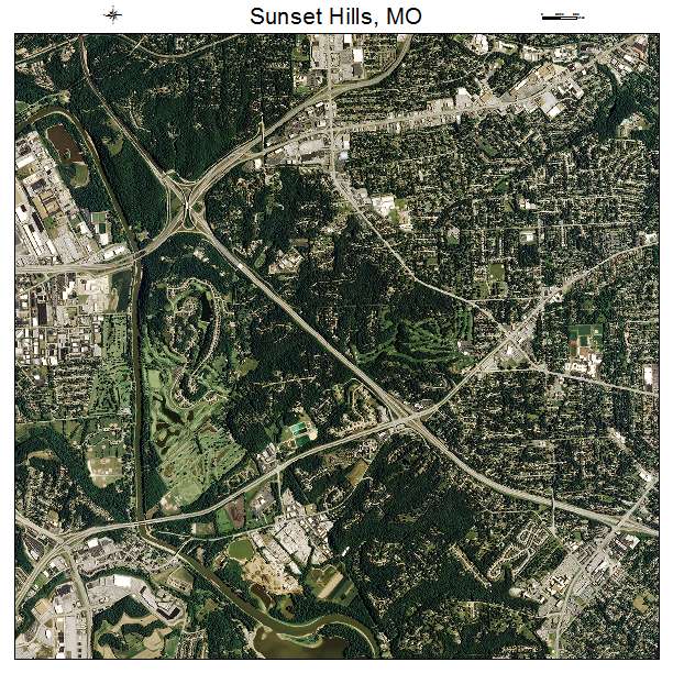Sunset Hills, MO air photo map