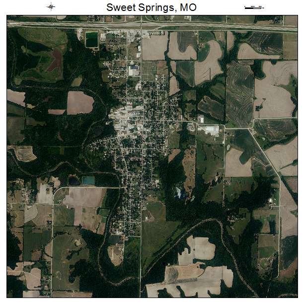 Sweet Springs, MO air photo map