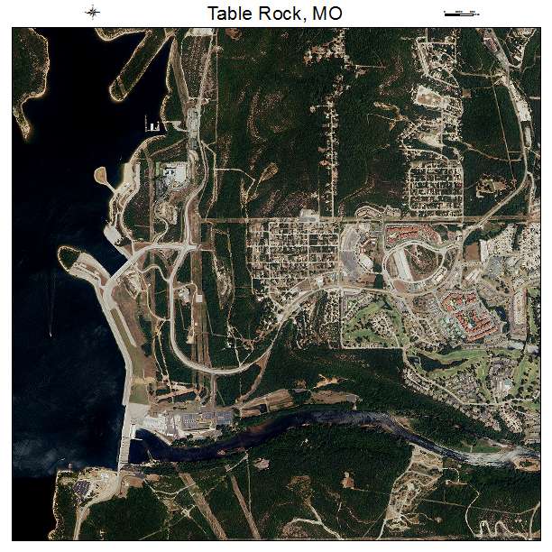 Table Rock, MO air photo map
