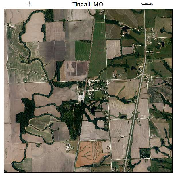Tindall, MO air photo map