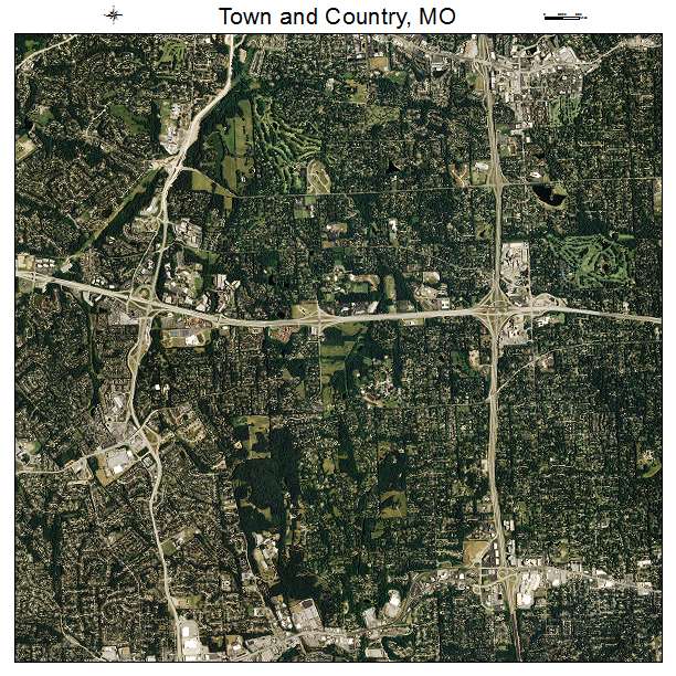 Town and Country, MO air photo map