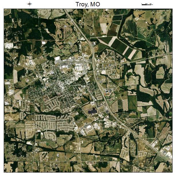Troy, MO air photo map
