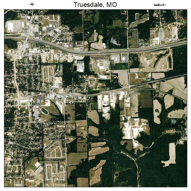 Truesdale, MO air photo map