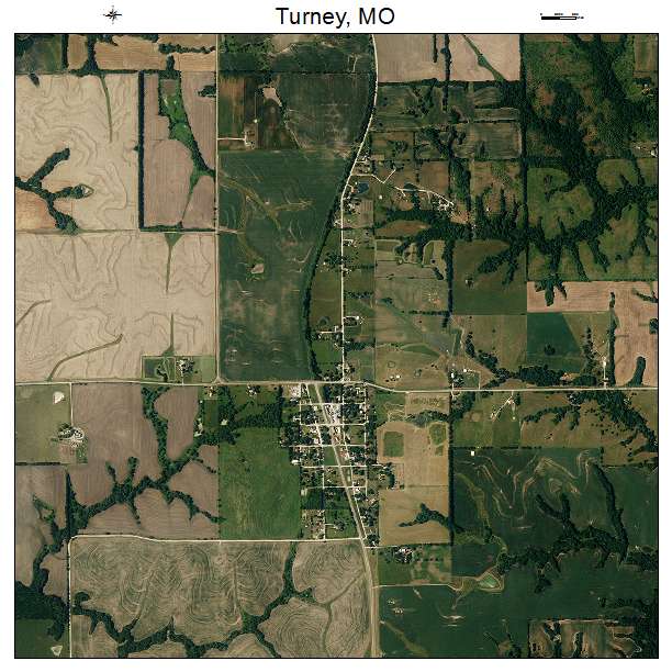 Turney, MO air photo map