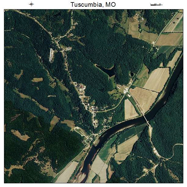 Tuscumbia, MO air photo map