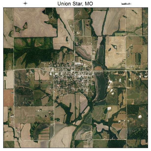 Union Star, MO air photo map