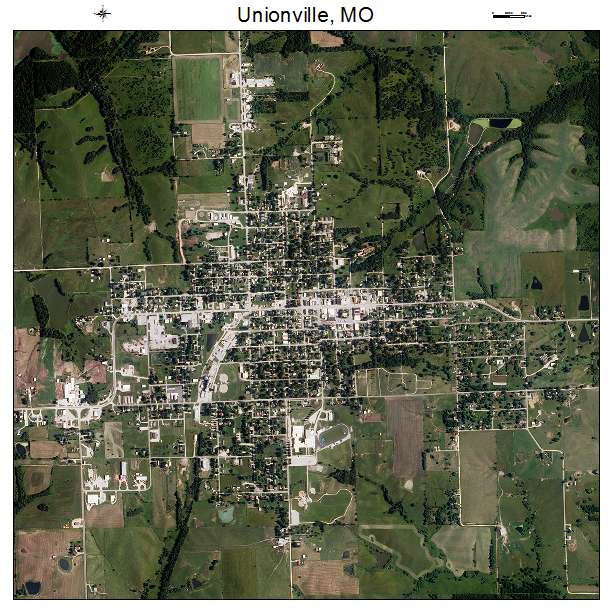 Unionville, MO air photo map
