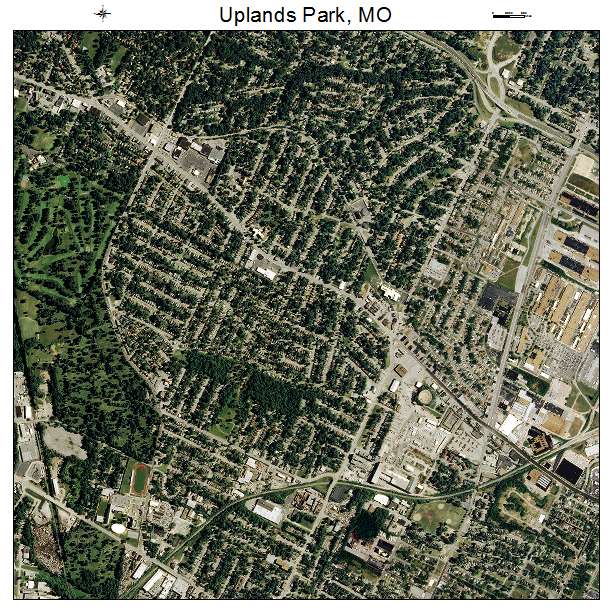 Uplands Park, MO air photo map