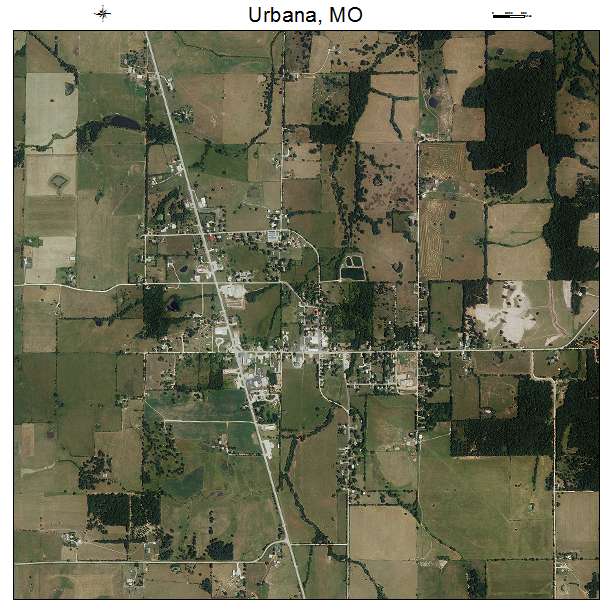 Urbana, MO air photo map