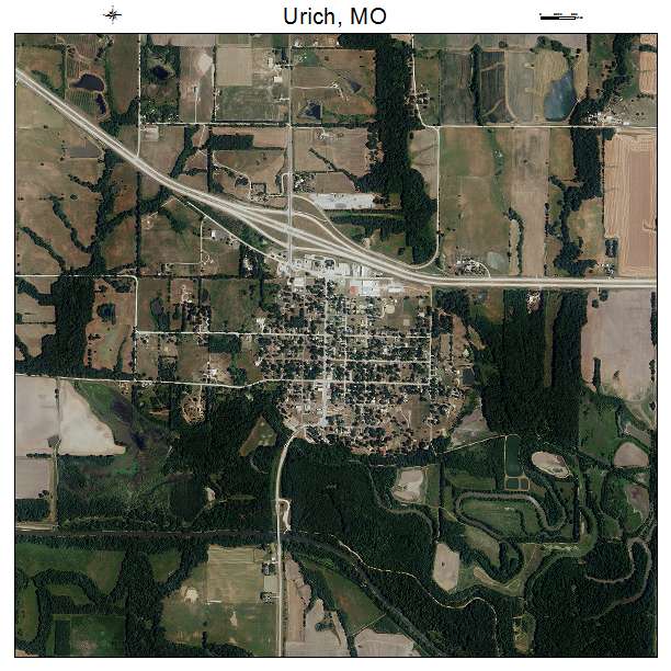 Urich, MO air photo map