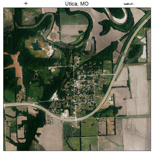 Utica, MO air photo map