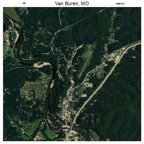 Van Buren, MO air photo map
