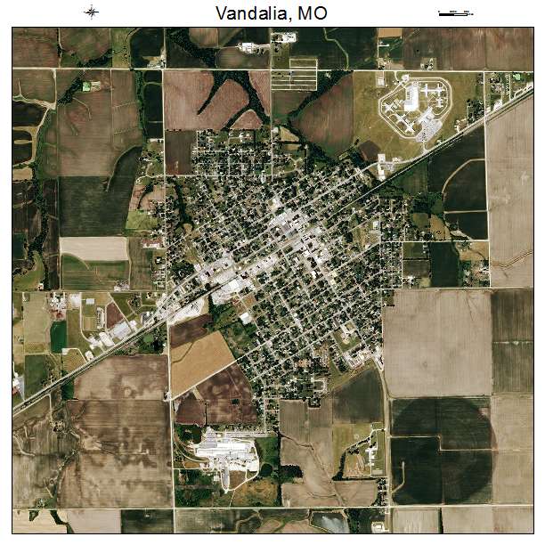 Vandalia, MO air photo map