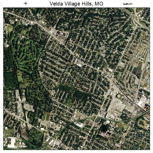 Velda Village Hills, MO air photo map