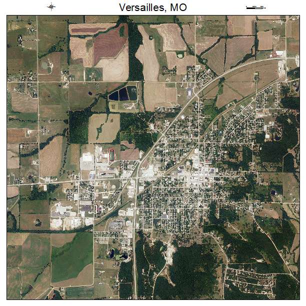 Versailles, MO air photo map