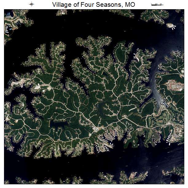 Village of Four Seasons, MO air photo map