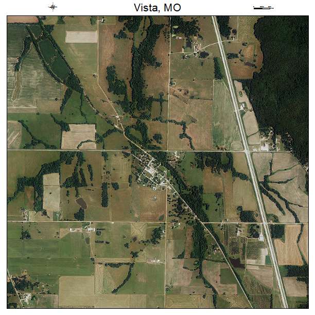 Vista, MO air photo map