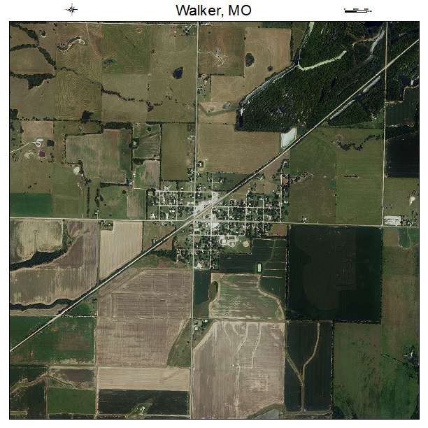 Walker, MO air photo map