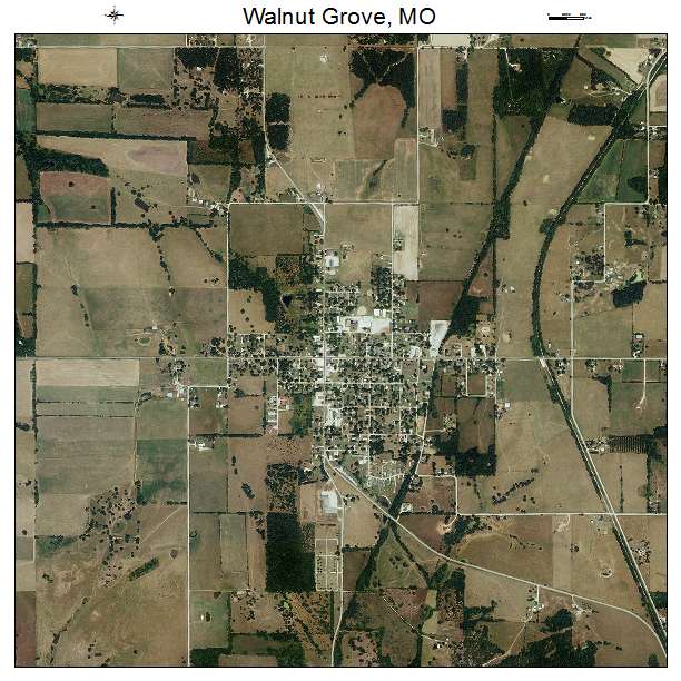 Walnut Grove, MO air photo map