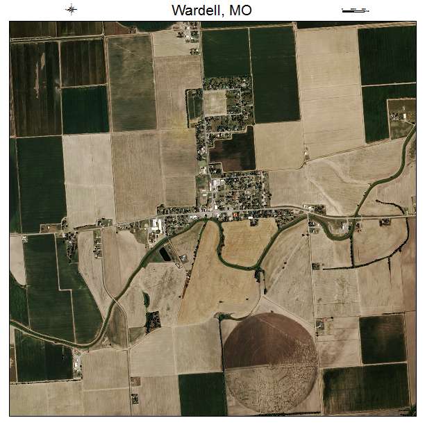 Wardell, MO air photo map