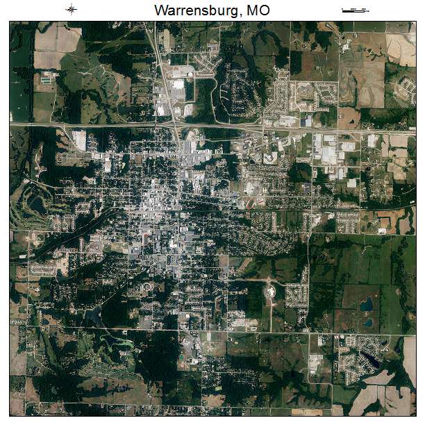 Warrensburg, MO air photo map
