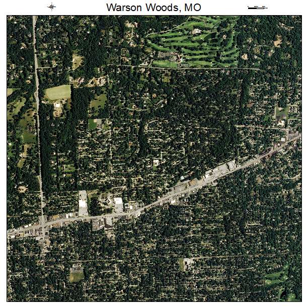 Warson Woods, MO air photo map