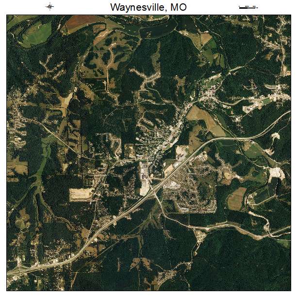 Waynesville, MO air photo map