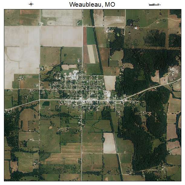 Weaubleau, MO air photo map