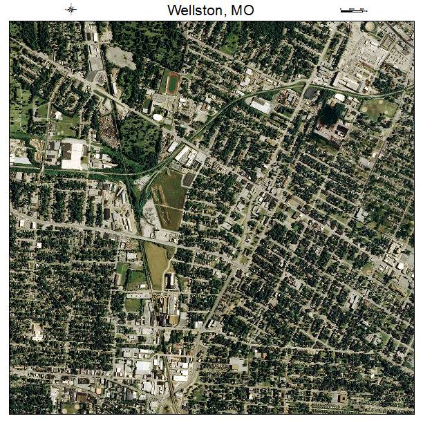 Wellston, MO air photo map