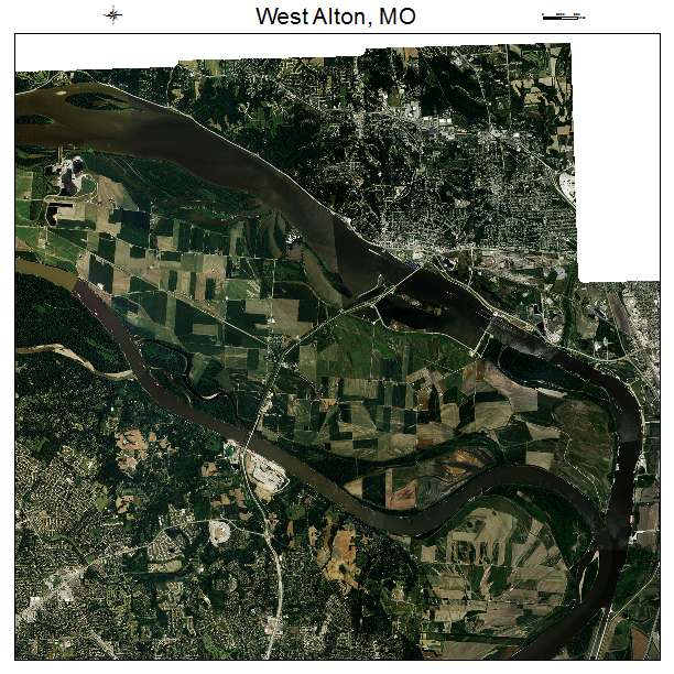 Aerial Photography Map Of West Alton Mo Missouri
