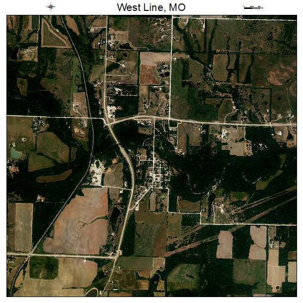 West Line, MO air photo map